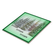 Carreau Laisser neiger hiver Wonderland Vert Contexte (Côté)