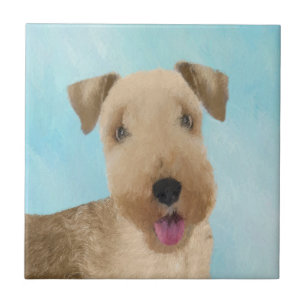 Carreau Lakeland Terrier Peinture - Cute Original Chien Ar
