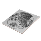 Carreau L'alchimiste dans son laboratoire, de 'Amphitheatr (Côté)