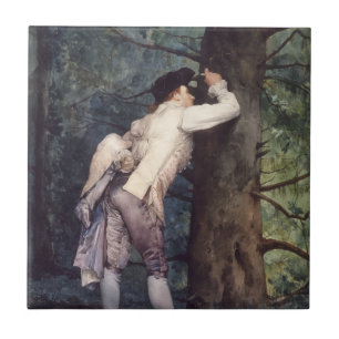 Carreau L'Amant dans les Bois (Scène d'Amour Romantique)