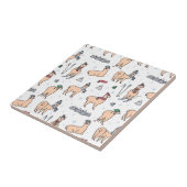 Carreau Lamas dans le motif de ski de casquettes et (Côté)