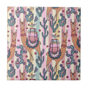 Carreau Lamas sur le motif de rayures