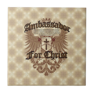 Carreau L'Ambassadeur For le Christ, vers de bible de