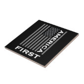 Carreau L'Amérique d'abord drapeau américain Aimer les Éta (Côté)