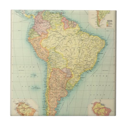 Carreau L'Amérique du Sud politique (Devant)