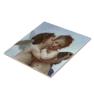 Carreau L'Amour de Bouguereau et psyché, enfants (cupidon)