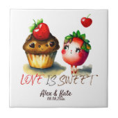 Carreau L'amour est doux et amusant (Devant)