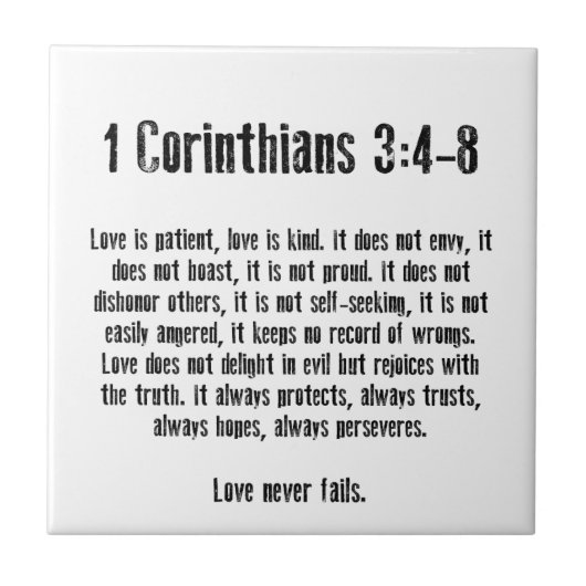 Carreau L'amour est patient (Devant)