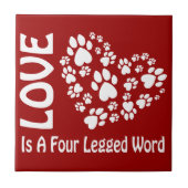 Carreau L'Amour Est Un Mot À Quatre Pattes (Devant)
