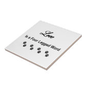 Carreau L'amour est un mot quatre à jambes (Côté)