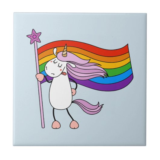 Carreau L'amour n'a pas de limites Unicorne (Devant)