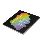 Carreau L'amour ne voit pas de citation couleur Arc-en-cie (Côté)