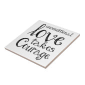 Carreau L'amour sans conditions prend la citation (Côté)