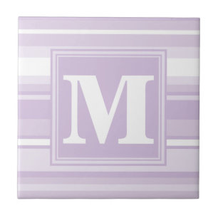 Carreau Landes violettes de chardon monogramme