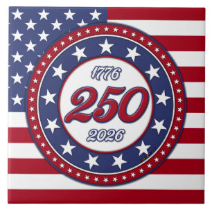 Carreau L'anniversaire des 250 ans de l'Amérique avec le d