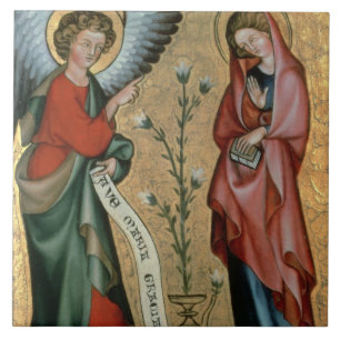 Carreau L'annonce, c.1330 (huile sur le panneau)