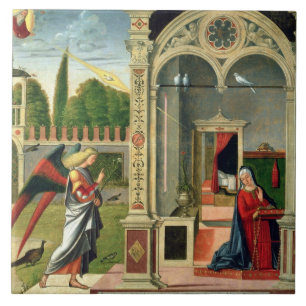 Carreau L'annonce (huile sur le panneau) 2