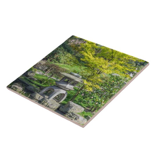 Carreau lanterne en pierre japonaise vue céramique (Côté)