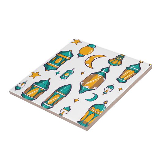 Carreau lanterne Ramadan islamique (Côté)