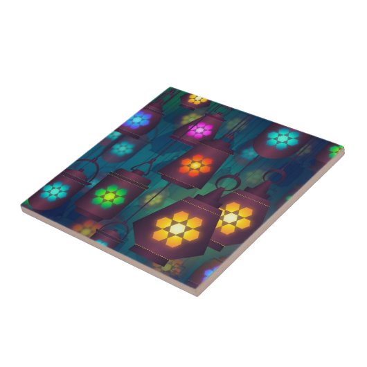 Carreau Lanternes arabes Design moyen-oriental (Côté)