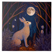 Carreau Lapin au clair de lune (Devant)