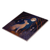 Carreau Lapin au clair de lune (Côté)