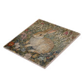 Carreau Lapin dans un jardin anglais style William Morris (Côté)