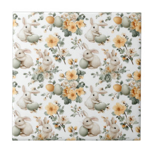 Carreau Lapin de Pâques Floral Vintage (2)