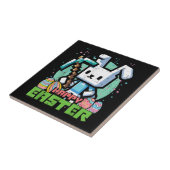 Carreau Lapin de Pâques Pixel Game Joyeux  (Côté)