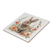 Carreau Lapin floral aquarelle (Côté)