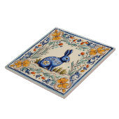 Carreau Lapin Lapin Méditerranéen Folk Art animal (Côté)