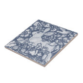 Carreau Lapin Lièvre Denim Bleu Botanique Dedham Delft (Côté)