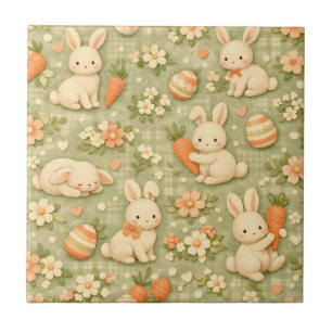 Carreau Lapin mignon & motif Cottage Carotte (2)
