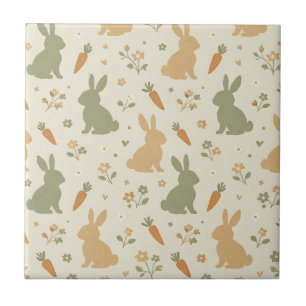 Carreau Lapin mignon & motif Cottage Carotte (4)
