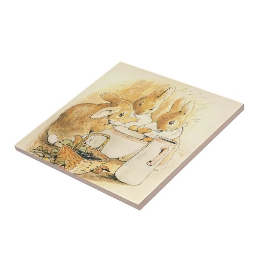 Carreau Lapins et Pudding au lait par Beatrix Potter (Côté)