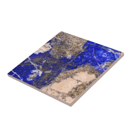 Carreau Lapis Abstrait Lazuli Granite Bleu (Côté)