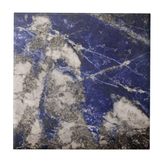 Carreau Lapis Abstrait Lazuli Granite Bleu (Devant)