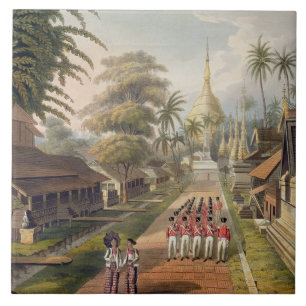 Carreau L'approche principale à la grande pagoda a de