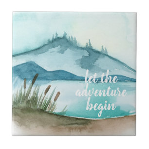 Carreau L'Aquarelle moderne Nature Commençons l'aventure