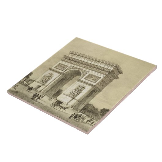 Carreau L'Arc de Triomphe, Paris, gravé par Auguste Bry (Côté)