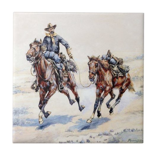 Carreau L'Arrière-selle vide, Art occidental de Frederic R (Devant)