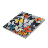 Carreau L'art acrylique aux papillons colorés, (Côté)