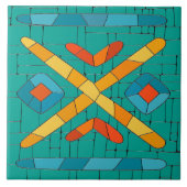 Carreau L'art de la mosaïque tribale colorée (Devant)