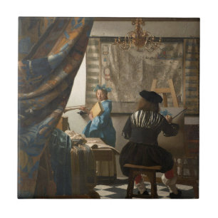 Carreau L'art de la peinture par Johannes Vermeer 