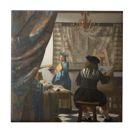 Carreau L'art de la peinture par Johannes Vermeer (Devant)