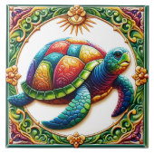 Carreau L'art de la tuile de tortue marine (Devant)