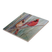 Carreau L'art de l'aquarelle rouge cardinal (Côté)