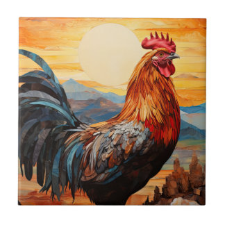 Carreau L'art du coq de poulet