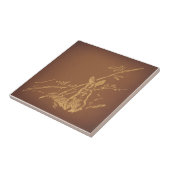 Carreau L'art rustique du lapin Brown classique (Côté)