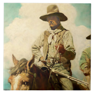 Carreau L'art western du maréchal sec par NC Wyeth